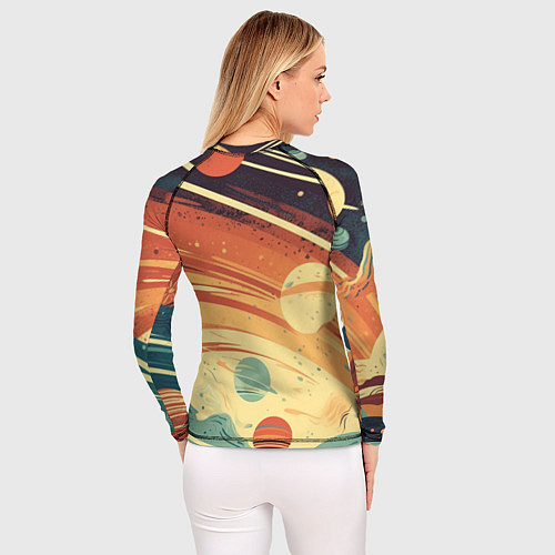 Женский рашгард Абстрактный арт нейросети / 3D-принт – фото 4
