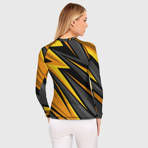 Женский рашгард Fnatic - киберспорт желтый / 3D-принт – фото 4