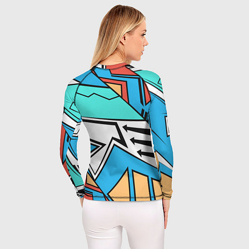 Женский рашгард Ломанные линии / 3D-принт – фото 4