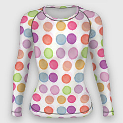 Рашгард женский Цветные кружочки, цвет: 3D-принт