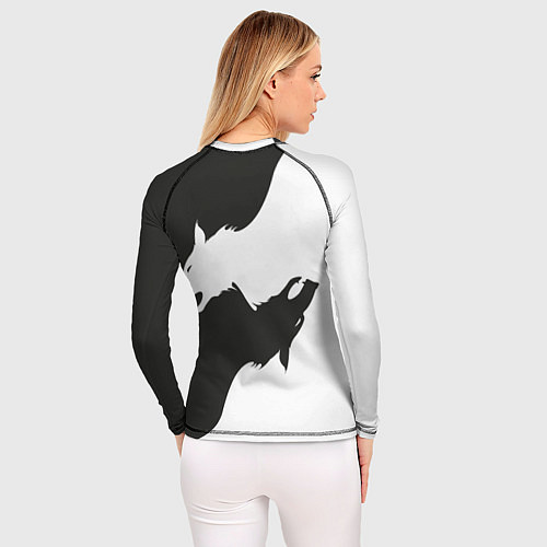 Женский рашгард Волк инь ян / 3D-принт – фото 4