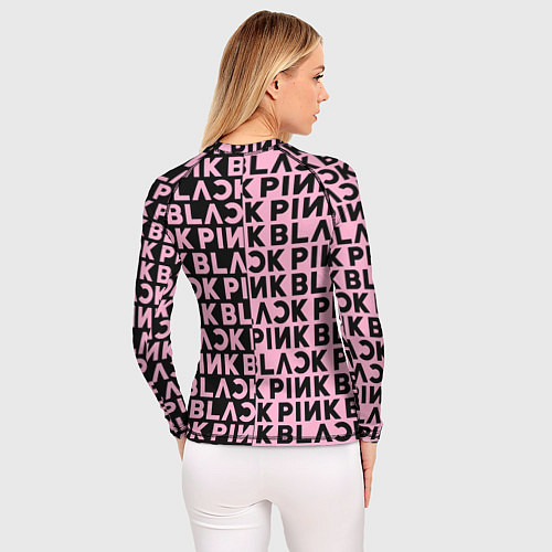 Женский рашгард Blackpink - pink text / 3D-принт – фото 4