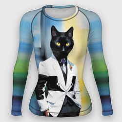 Рашгард женский Cat fashionista - neural network - pop art, цвет: 3D-принт