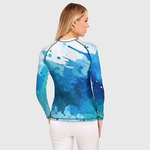 Женский рашгард Fortnite Logo Paint / 3D-принт – фото 4
