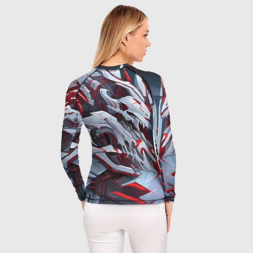 Женский рашгард Череп киберпанк / 3D-принт – фото 4
