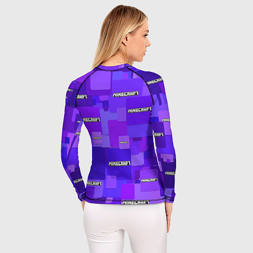 Женский рашгард Minecraft pattern logo / 3D-принт – фото 4