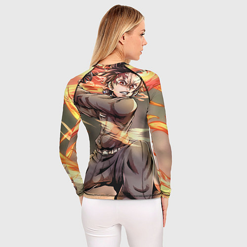 Женский рашгард Клинок рассекающий демонов Тандзиро Камадо / 3D-принт – фото 4