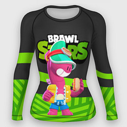 Рашгард женский Doug Brawl stars green black, цвет: 3D-принт