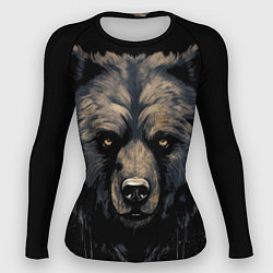 Рашгард женский Крупный медведь, цвет: 3D-принт