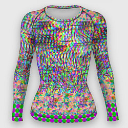 Рашгард женский Glitch burst, цвет: 3D-принт