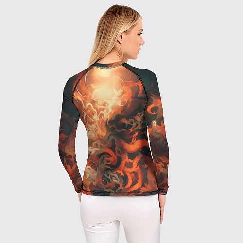 Женский рашгард Девчонка в маске демонического дракона / 3D-принт – фото 4
