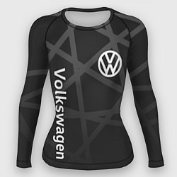 Рашгард женский Volkswagen - classic black, цвет: 3D-принт