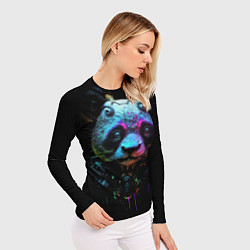 Рашгард женский Панда в стиле киберпанк, цвет: 3D-принт — фото 2