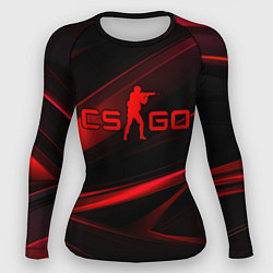 Рашгард женский CSGO red black logo, цвет: 3D-принт