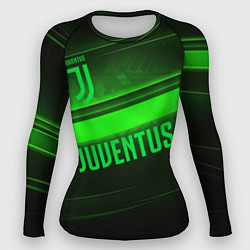 Рашгард женский Juventus green line, цвет: 3D-принт