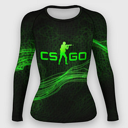 Рашгард женский CSGO green abstract, цвет: 3D-принт