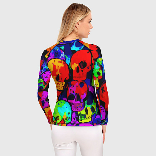 Женский рашгард Паттерн из черепов - поп-арт - мода / 3D-принт – фото 4