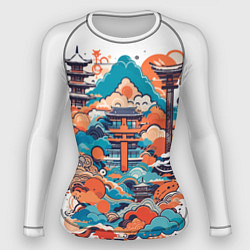 Рашгард женский Ancient japan, цвет: 3D-принт