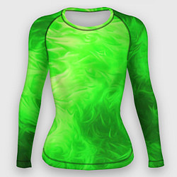 Рашгард женский Яркий зеленый фон, цвет: 3D-принт