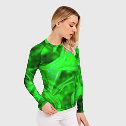 Рашгард женский Geometry green, цвет: 3D-принт — фото 2