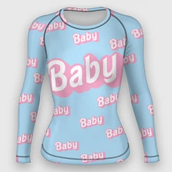 Рашгард женский Baby - Barbie style: blue pattern, цвет: 3D-принт