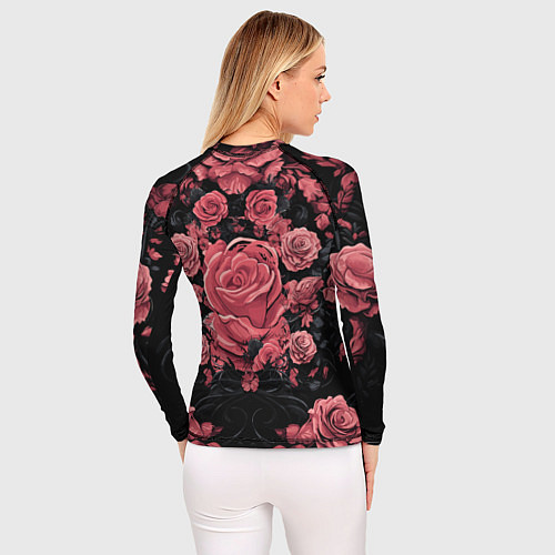 Женский рашгард И череп и розы / 3D-принт – фото 4
