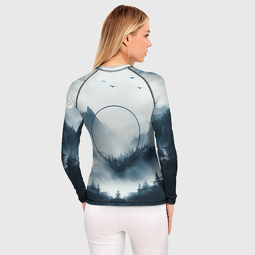 Женский рашгард Утренние горы / 3D-принт – фото 4