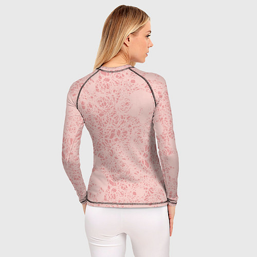 Женский рашгард Розовые каракули дудл / 3D-принт – фото 4