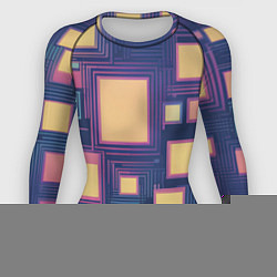 Рашгард женский Разноцветные ретро квадраты, цвет: 3D-принт