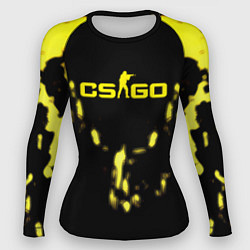 Рашгард женский CS GO краски желтые, цвет: 3D-принт