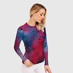 Рашгард женский Акварельные брызги в розовом, цвет: 3D-принт — фото 2