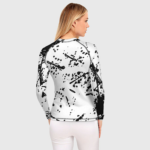 Женский рашгард Фортнайт черный краски всплеск / 3D-принт – фото 4
