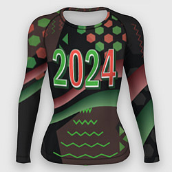 Рашгард женский 2024 абстрактный фон, цвет: 3D-принт