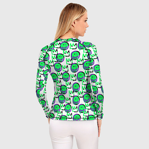 Женский рашгард The Crowned smiley / 3D-принт – фото 4
