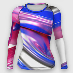 Женский рашгард Вязкая абстракция в фиолетовых оттенках