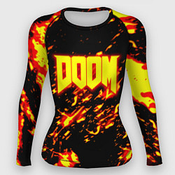 Рашгард женский Doom огненный стиль ад марса, цвет: 3D-принт