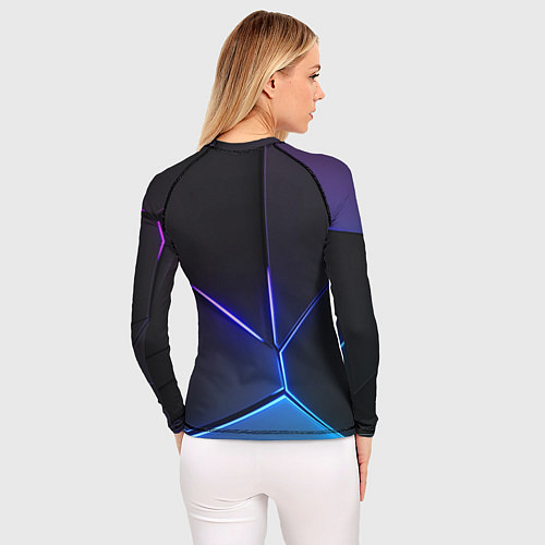 Женский рашгард Пурпурный разлом - абстракция / 3D-принт – фото 4