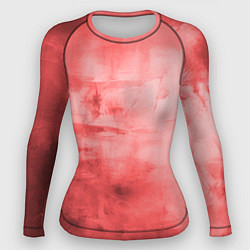 Рашгард женский Красный гранж, цвет: 3D-принт