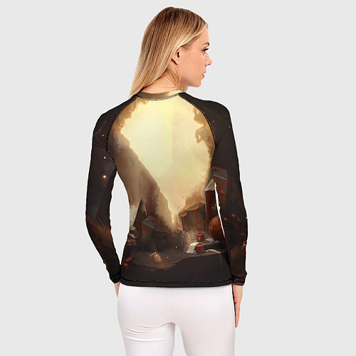 Женский рашгард Дракоша в огоньках 2024 / 3D-принт – фото 4