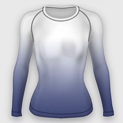 Рашгард женский Туманный градиент бело-синий, цвет: 3D-принт