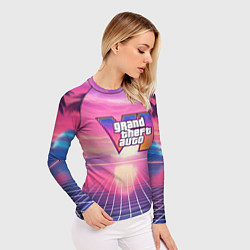 Рашгард женский GTA 6 Vaporwave, цвет: 3D-принт — фото 2