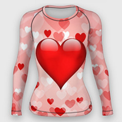 Рашгард женский Огромное сердце, цвет: 3D-принт