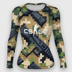 Рашгард женский Counter Strike - pixel military pattern, цвет: 3D-принт