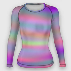 Рашгард женский Голографические неоновые полосы, цвет: 3D-принт