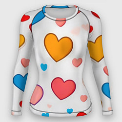 Рашгард женский Сердца сердечки, цвет: 3D-принт