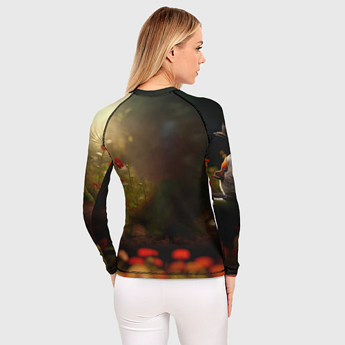 Женский рашгард Котик грызун / 3D-принт – фото 4