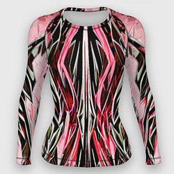 Женский рашгард Чёрные и красные полосы