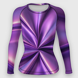 Рашгард женский Металлический фиолетовый атлас ткань, цвет: 3D-принт