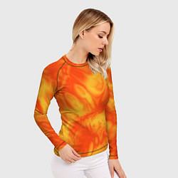 Рашгард женский Солнечный огонь абстракция, цвет: 3D-принт — фото 2