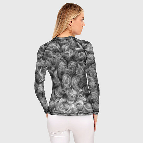 Женский рашгард Кудрявая шерсть баранов / 3D-принт – фото 4